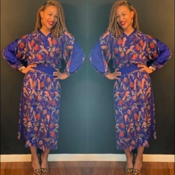 VINTAGE DIANE FRIES DRESS - Picture 1 of 8